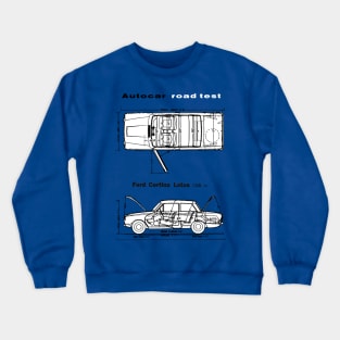 FORD CORTINA - road test cutaway blueprint Crewneck Sweatshirt